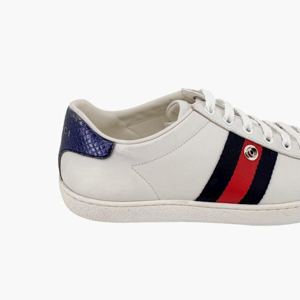 Gucci Blind for Love Ace Sneakers Size 37 US 7 White Removable Patch Low Top - Picture 11 of 16